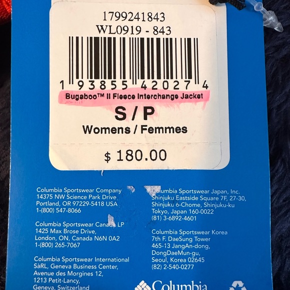 Columbia Bugaboo II Fleece Interchange Jacket - NWT - Small - Picture 6 of 6